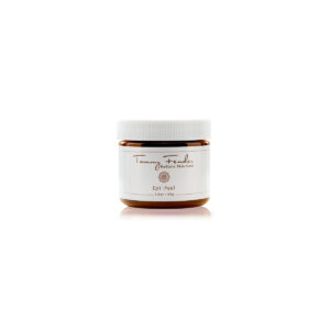 Brown jar of Tammy Fender Epi-Peel skin care product with a white lid and label.