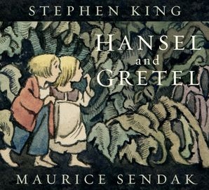 Two children stand together in a forest, surrounded by dense foliage, with the title "Hansel and Gretel" prominently displayed.